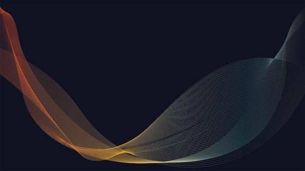 modello di flusso ondulato astratto con linee morbide con colore e sfondo
