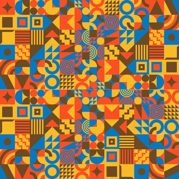 modello di forme geometriche astratte in stile piatto alla moda