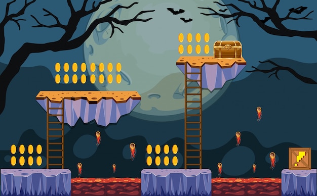 Modello di gioco con tema di Halloween