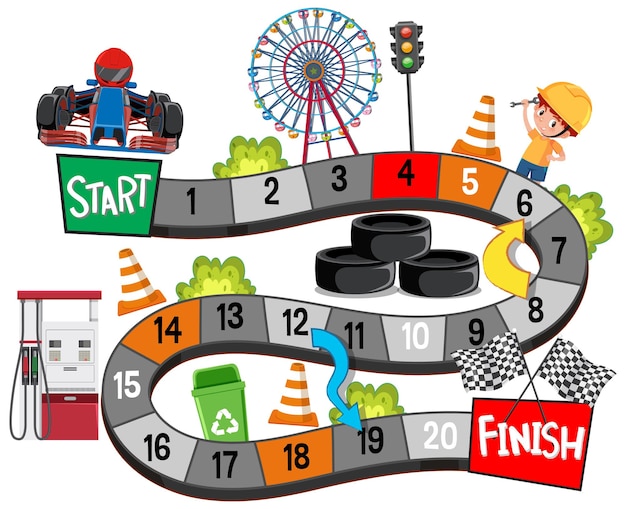 Modello di gioco di serpenti e scale