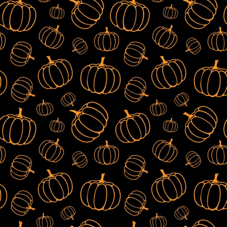 Vettore modello di halloween con zucche