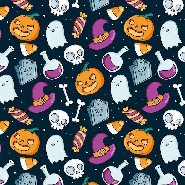 Modello di halloween disegnato a mano