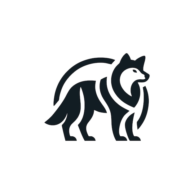 modello di icona di progettazione del logo del lupo