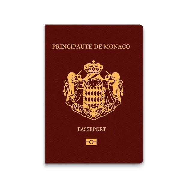 Modello di ID cittadino del passaporto di Monaco Illustrazione vettoriale