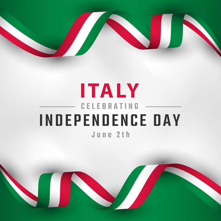 Vettore modello di illustrazione del disegno vettoriale della celebrazione del giorno dell'indipendenza dell'italia felice per banner poster