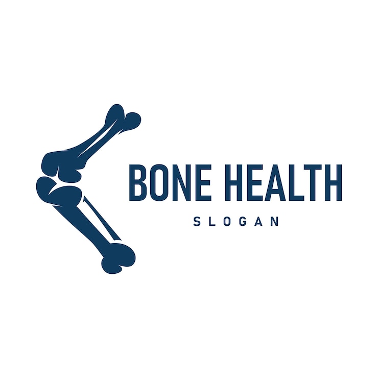 Vettore modello di illustrazione del logo minimalist bone health