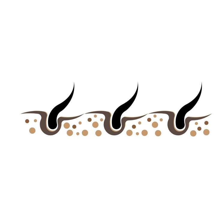 Modello di illustrazione dell'icona vettore logo trattamento capelli