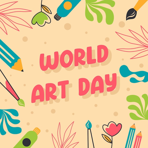 Modello di illustrazione per la Giornata Mondiale dell'Arte