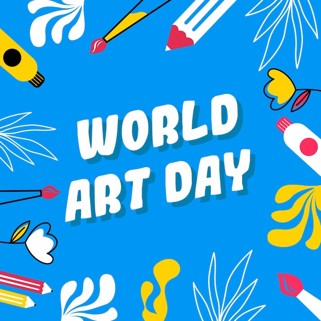 Modello di illustrazione per la Giornata Mondiale dell'Arte
