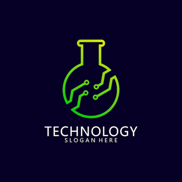 modello di illustrazione vettoriale del logo del laboratorio