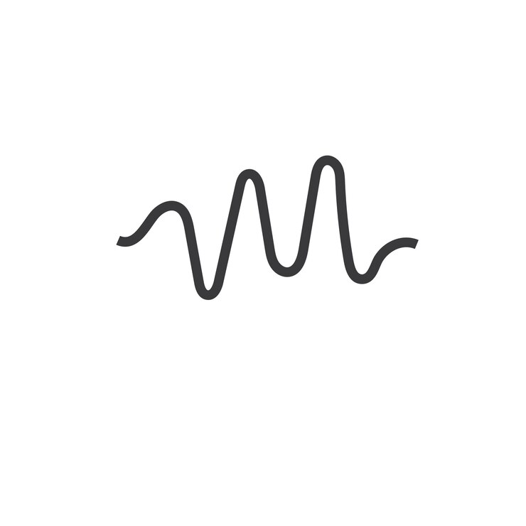 Modello di illustrazione vettoriale dell'onda sonora Progettazione del logo dell'onda audio