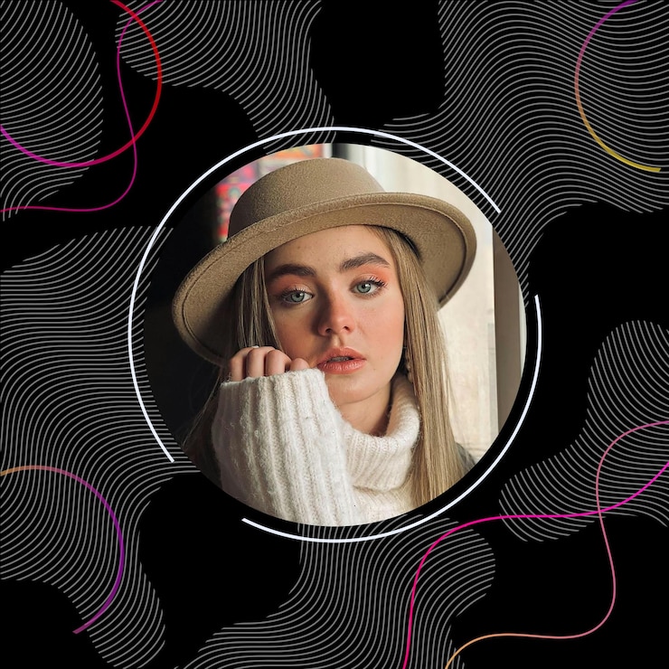 Vettore modello di immagine del profilo di tiktok
