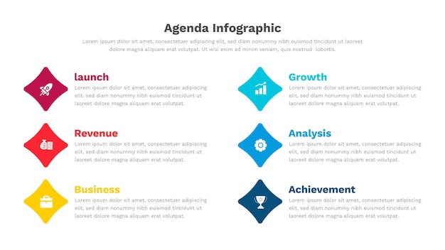 Modello di infografica Aganda
