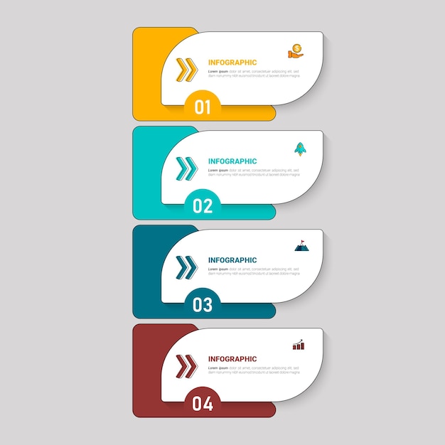 Modello di infografica aziendale con design piatto