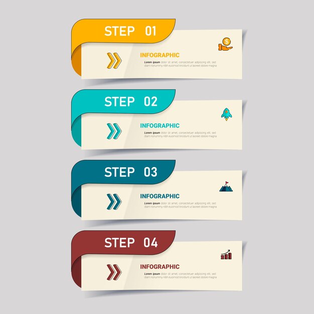 Modello di infografica aziendale con design piatto
