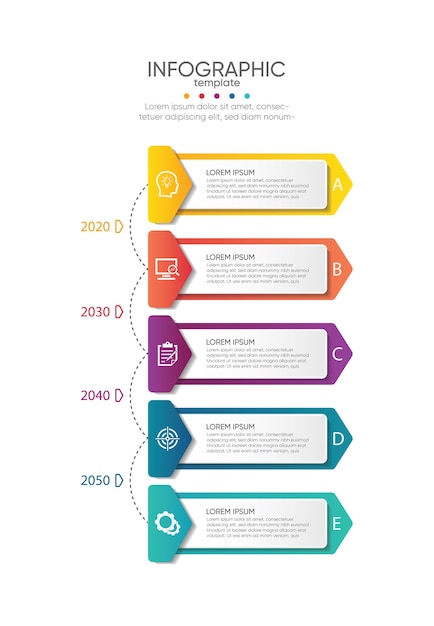 Modello di infografica aziendale di presentazione