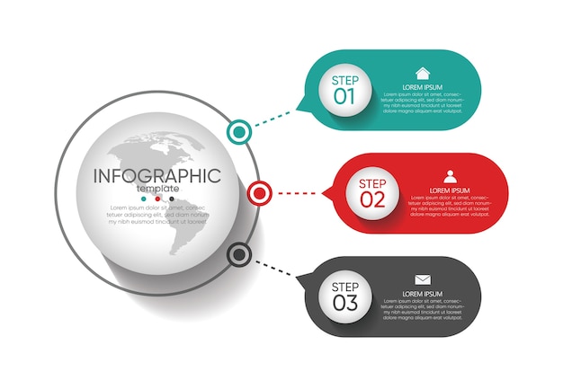 Modello di infografica aziendale di presentazione