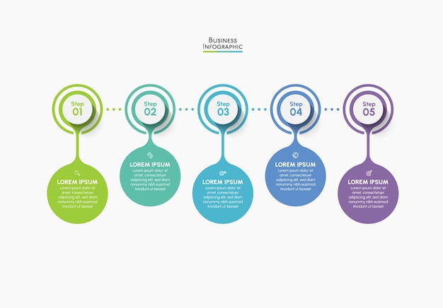 Modello di infografica aziendale di presentazione