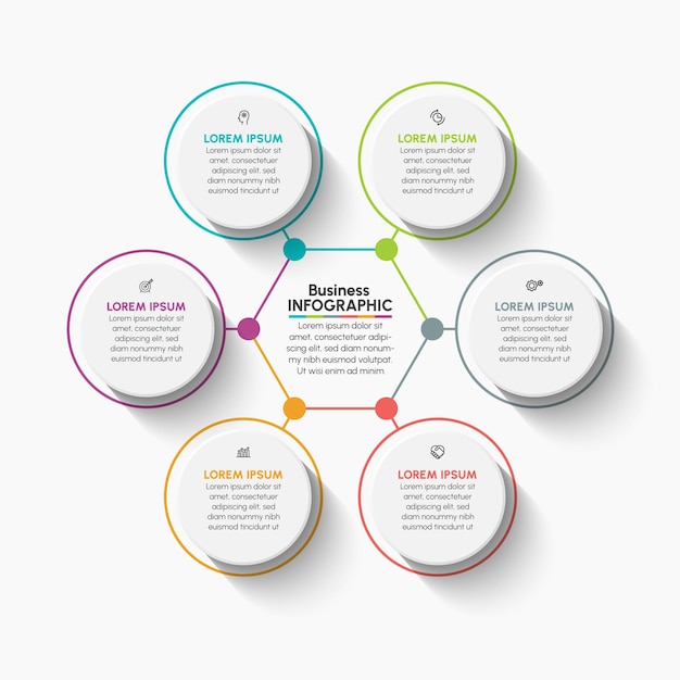 Modello di infografica aziendale di presentazione