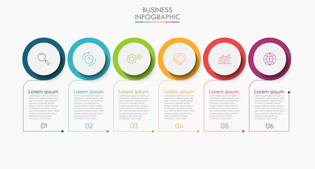 Modello di infografica aziendale di presentazione
