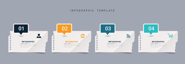 Modello di infografica aziendale di presentazione