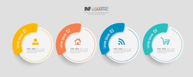 Modello di infografica aziendale minimo