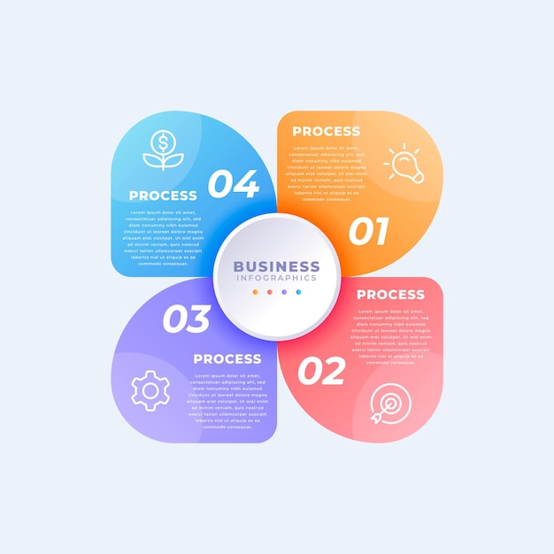 Modello di infografica circolare aziendale professionale