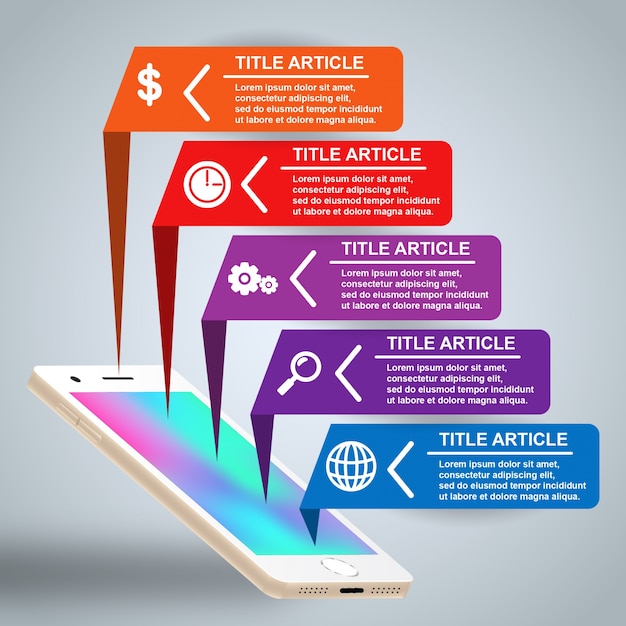 Modello di infografica per smartphone