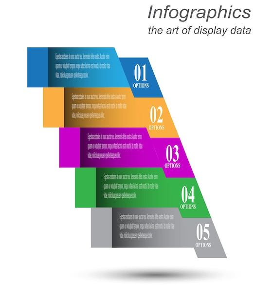 Modello di infografica per visualizzazione e classificazione dei dati moderni