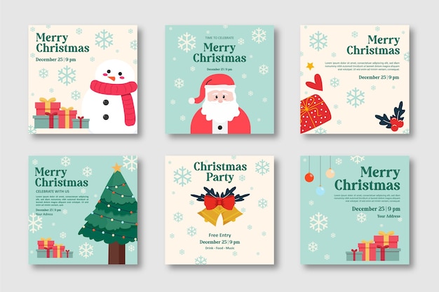 Modello di Instagram per l'evento di Buon Natale