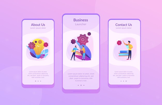 Modello di interfaccia app idea business
