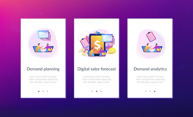 Modello di interfaccia dell'app di pianificazione della domanda