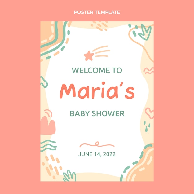 Modello di invito per baby shower