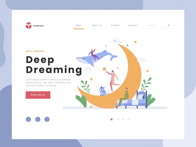 modello di landing page di sogno profondo