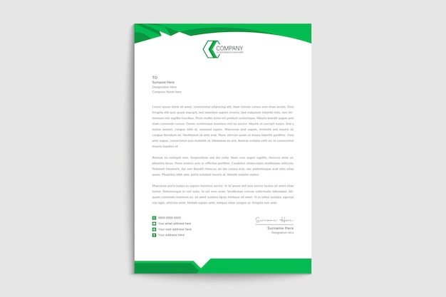 Modello di layout della carta intestata semplice e minimalista