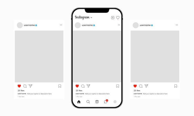 Vettore modello di layout di carousel di social media di instagram per smartphone