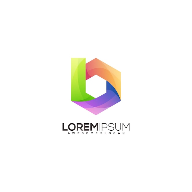 Modello di lettera b logo