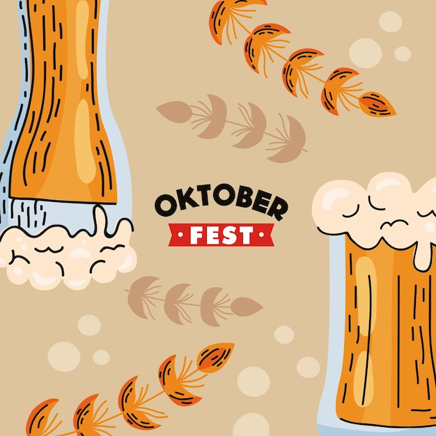 Modello di lettering per la celebrazione dell'Oktoberfest