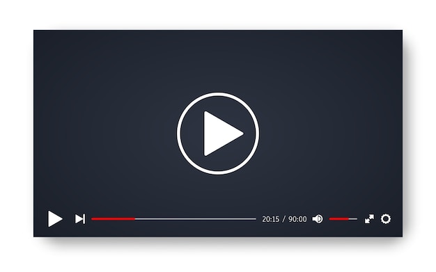Modello di lettore video per app Web o mobili.