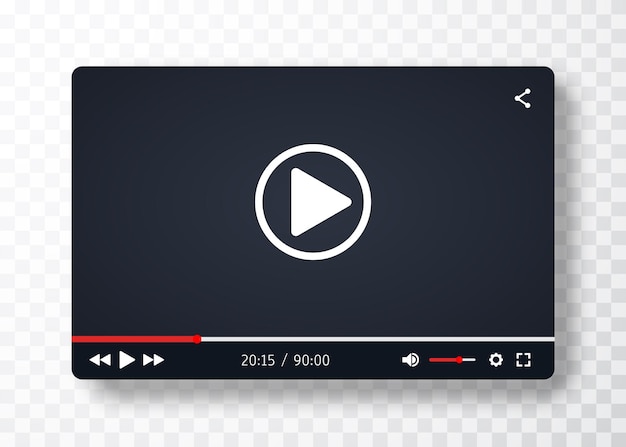 Modello di lettore video per app Web o mobili.