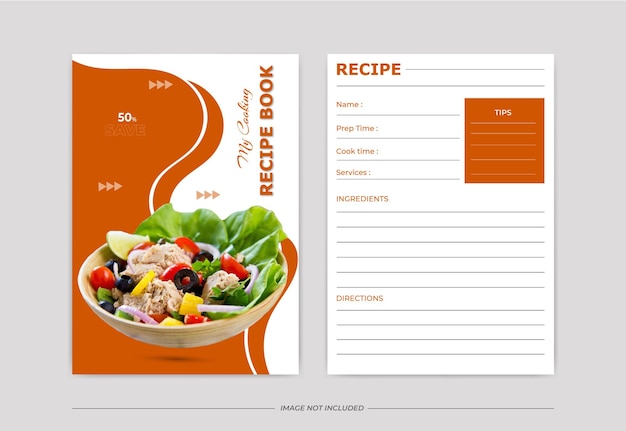 modello di libro di ricette di cucina
