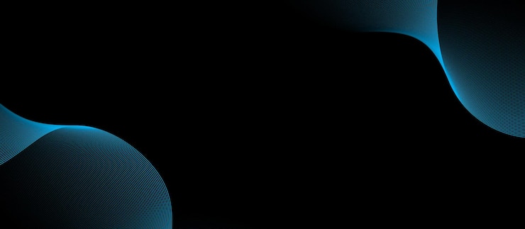 Vettore modello di linee luminose astratte su sfondo scuro disegno geometrico minimalista