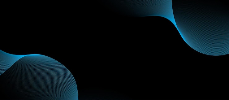 Vettore modello di linee luminose astratte su sfondo scuro disegno geometrico minimalista