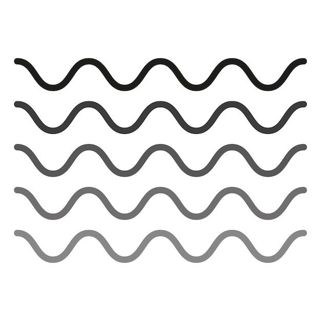 Modello di linee ondulate astratte Disegno d'onda senza cuciture Monocromatico