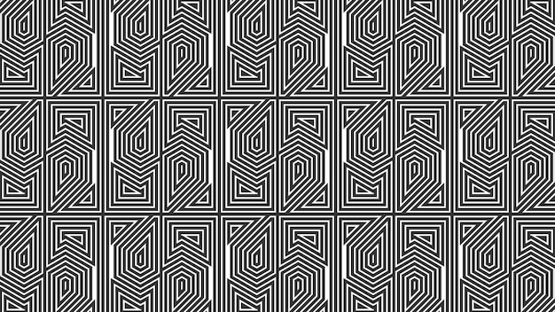 Modello di linee uniche senza cuciture geometriche astratte