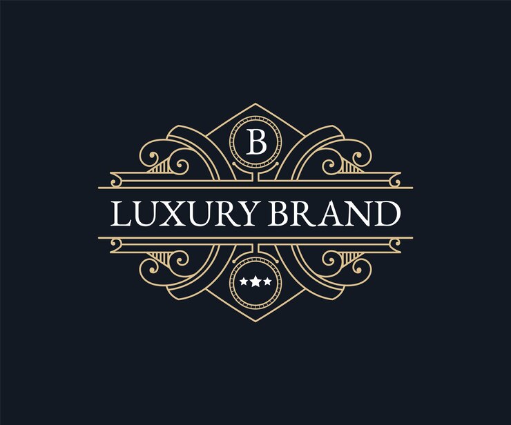 Vettore modello di logo araldico con emblema calligrafico vittoriano di lusso retrò con cornice ornamentale decorativa