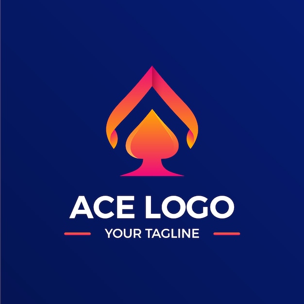 Modello di logo asso sfumato