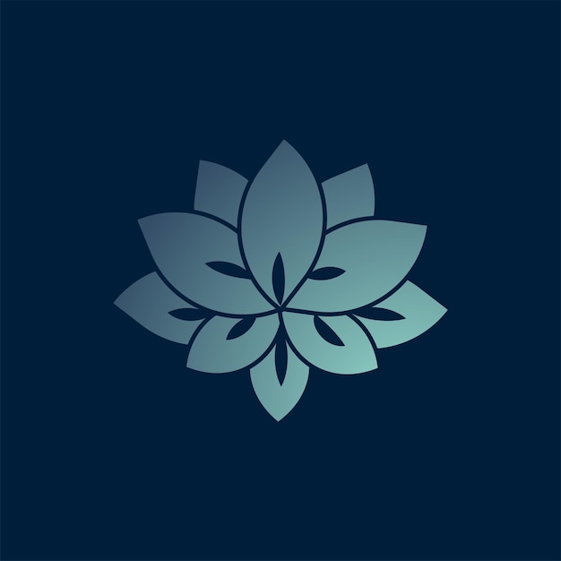 Modello di logo astratto Blue Lotus, progettato da Pandu