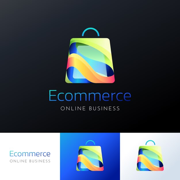Modello di logo aziendale online in gradiente