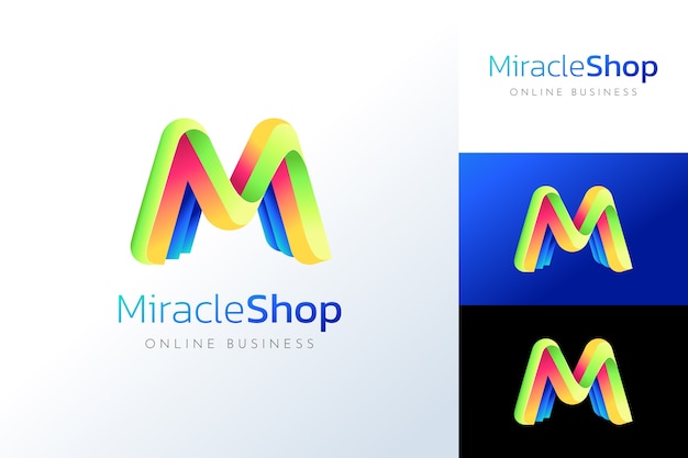 Modello di logo aziendale online in gradiente